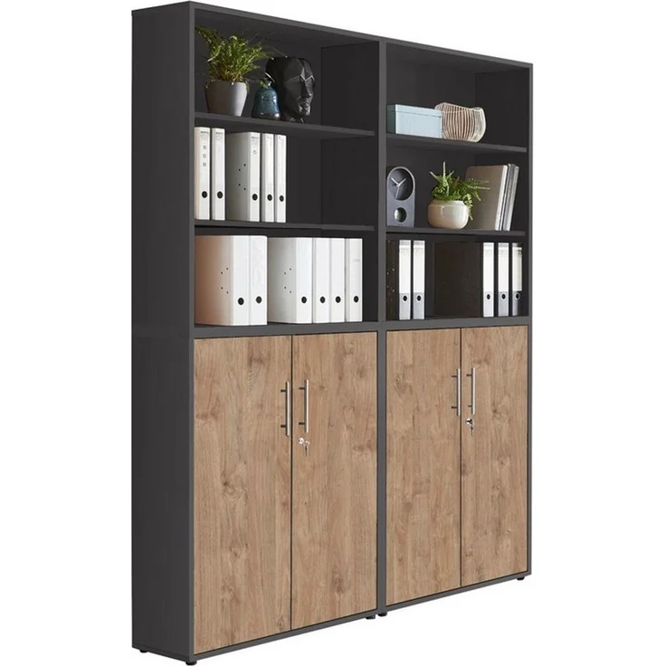 BMG Möbel Aktenschrank Office Edition 11 (Schrankwand Set, 4tlg) abschließbar, matt oder Hochglanz lackiert – Bild 1