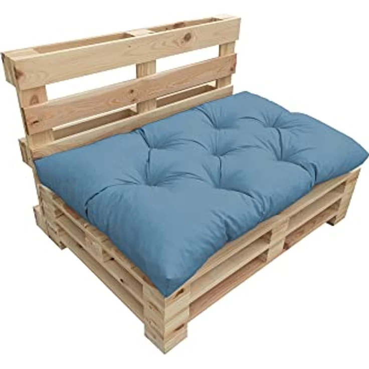chilly pilley Palettenkissen Wasserdicht Palettenauflage Palettenpolster Palettenmöbel Gartenkissen Wasserfest Wasserabweisend viele Größen und Farben (2er Set Pastellblau) – Bild 5
