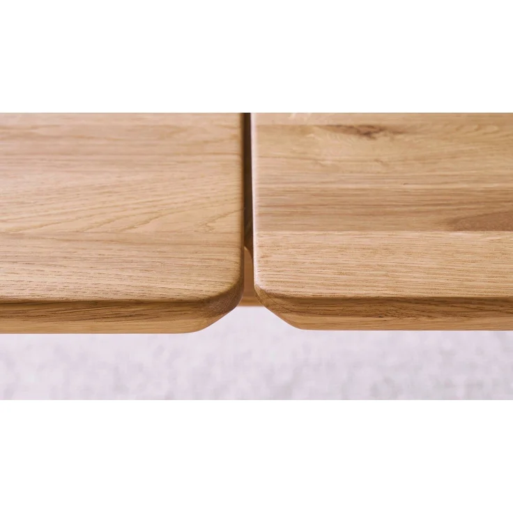 Massivart® Esstisch Wildeiche Massivholz geölt, ausziehbar / Spider-Gestell Holz / RICARDO, Schweizer Kante • innenliegender Butterfly-Auszug • Natur Pur – Bild 3