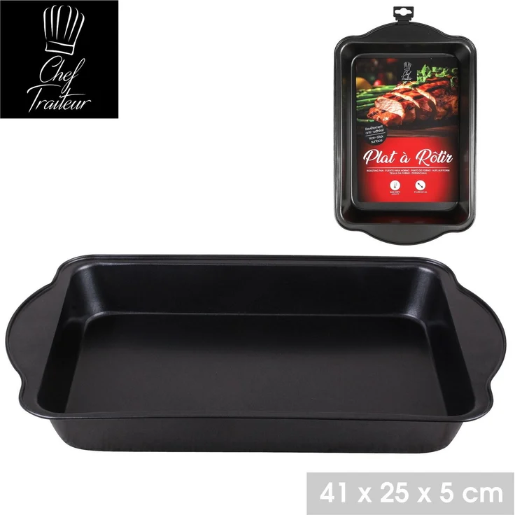 Chef Traiteur 41 x 26 x 5 cm Backblech Backofenblech Ofenblech 26878