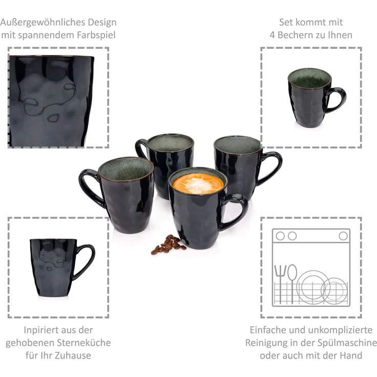 SÄNGER Kaffeebecher Set Kopenhagen 4 teilig – Bild 3