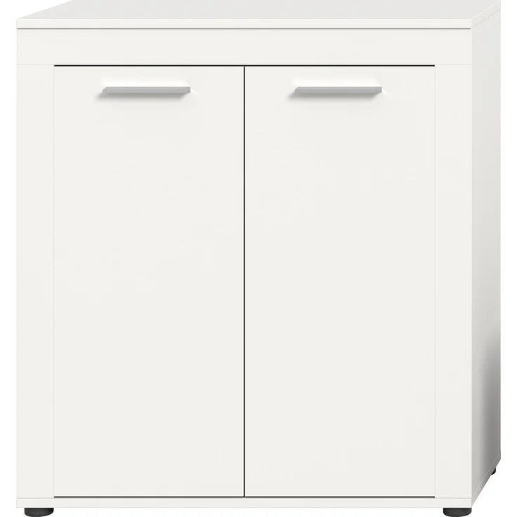 xonox. home Wohnen Jam X8BA9T20 Highboard Hochkommode Wohnzimmerschrank Hochschrank in weiß Melamin, ca. B/H/T: 80 x 88 x 35 cm – Bild 2