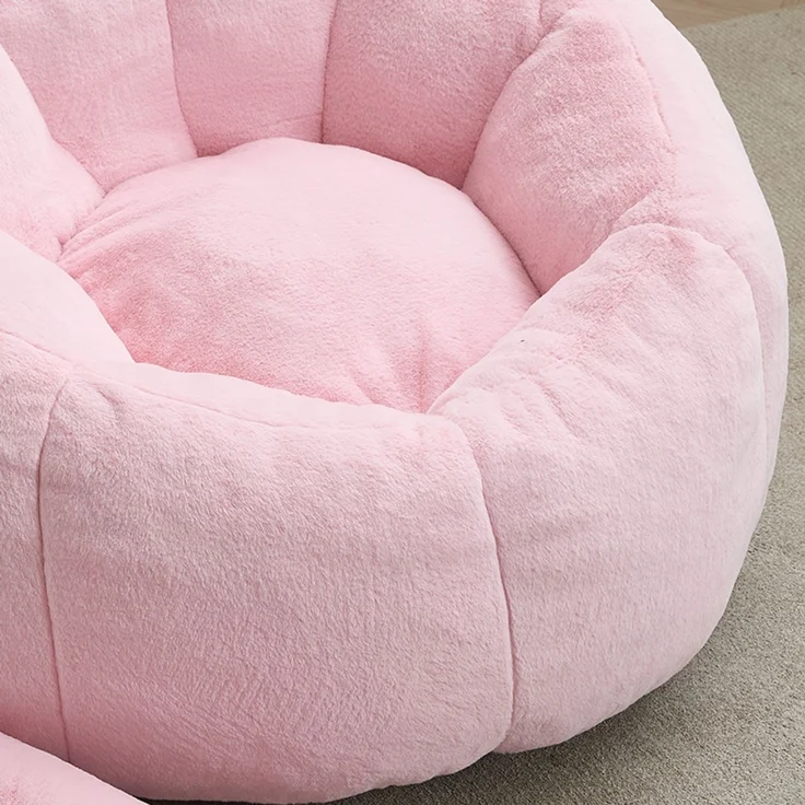 Katzenförmiges Sofa mit langem Tai Erwachsener Beanbag Sofa ohne Installation Geeignet für verschiedene Umgebungen wie Wohnzimmer, Schlafzimmer usw, Entspannen und genießen Sie das Leben, rosa--Rosa--112x112x77cm--YOUDENOVA – Bild 5