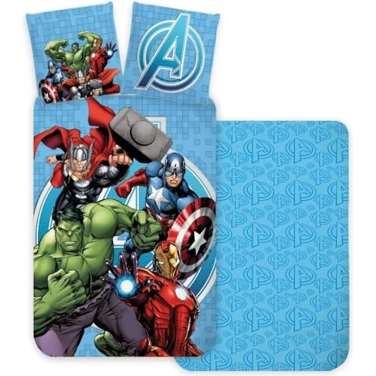Avengers Wende Bettwäsche 80 x 80 cm + 135 x 200 cm 100% Baumwolle – Bild 1