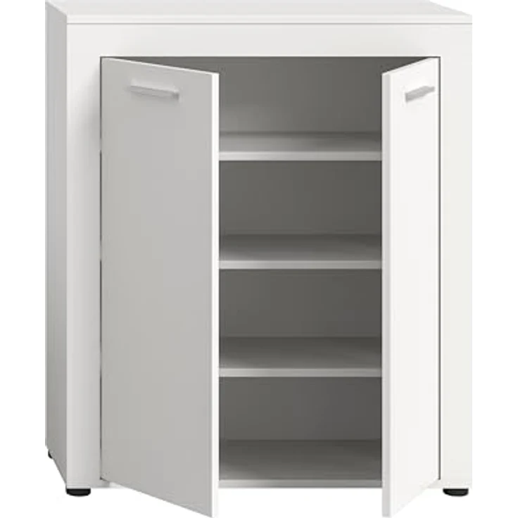 xonox. home Garderobe Jam X8BA9603 Schuhschrank Garderobenschrank Schrank in Weiß Nb. ca. 80 x 95 x 35 cm – Bild 6