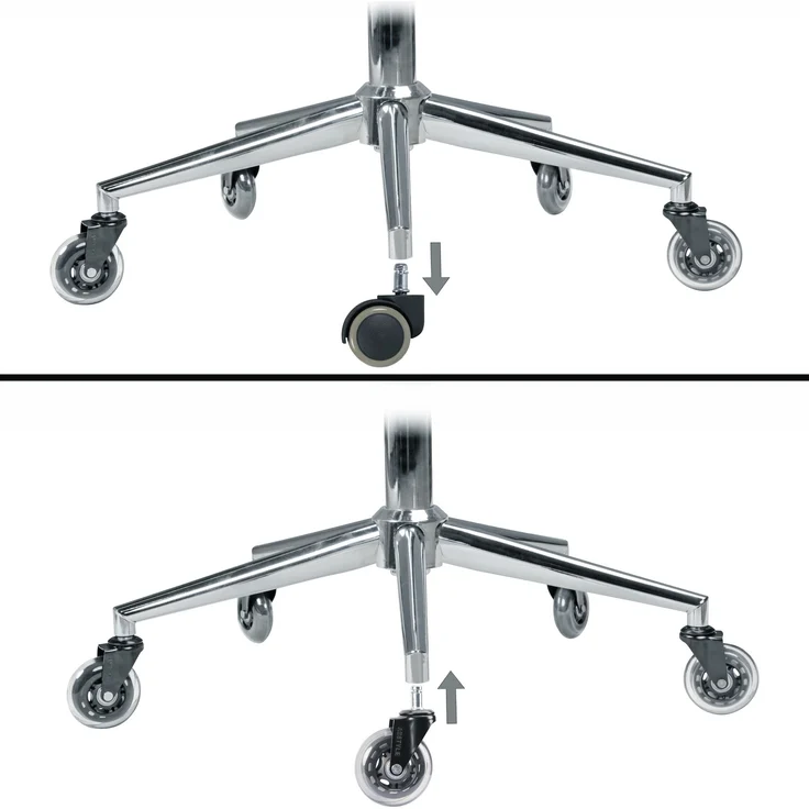 AMSTYLE 5er Set Universal-Schwerlastrollen transparent/schwarz – Bild 14