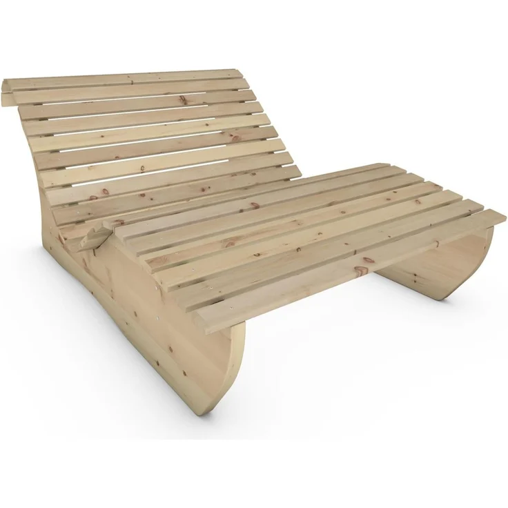 Relaxliege "Sigi" Gartenliege Massivholz Zirbe gerade 140cm – Bild 7