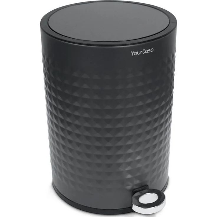 YourCasa Mülleimer YourCasa® Edelstahl Mülleimer Bad 5L - Badezimmer Mülleimer, Fassunsgvermögen 5L – Bild 4