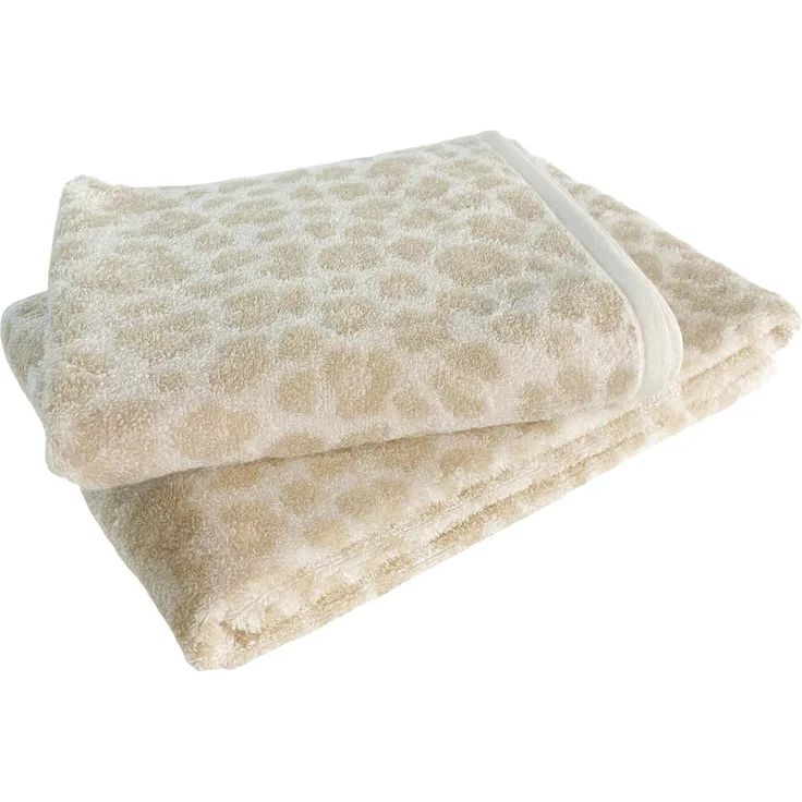 Depotex Frottiertuch Leo Beige/Offwhite, Handtuch 50x100 cm