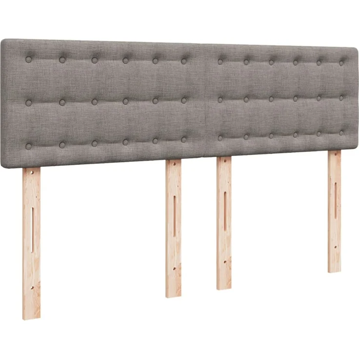 vidaXL Boxspringbett mit Matratze Taupe 160x200 cm Stoff 3289049 – Bild 12