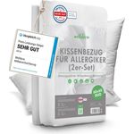 Welldora Kissenbezug für Allergiker, Milbenbezug Kissen, fachärztlich getestet, (1 Stück), Encasing gegen Milben & Bettwanzen ǀ Allergiker Bettwäsche