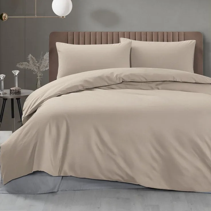 DecoHomeTextil Heimtextilmanufaktur Bettwäsche Set Bettgarnitur mit Reißverschluss Polycotton Uni