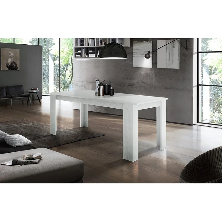 Esstisch >Jesolo< in Lärche Weiß - 140x75x90cm (BxHxT)