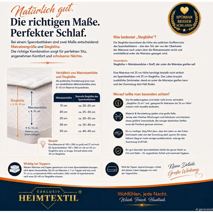 EXKLUSIV HEIMTEXTIL Marke Jersey Spannbettlaken 160 x 200 cm Terrakotta 100% Baumwolle Öko - Tex Zertifiziert Bed-Sheet Bettlaken Spannbetttuch Topper Leinentuch – Bild 4