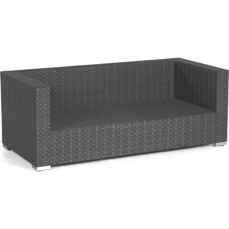Sonnenpartner Loungesofa Residence, 2-Sitzer, PE Kunststoffgeflecht graphit-schwarz, Aluminiumgestell