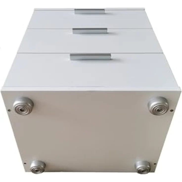 HTI-Living Nachtschrank Nachtkommode 3 Schubladen Nina Weiß (Stück, 1-St, 1 Nachtschrank) Nachtschrank Nachttisch – Bild 5