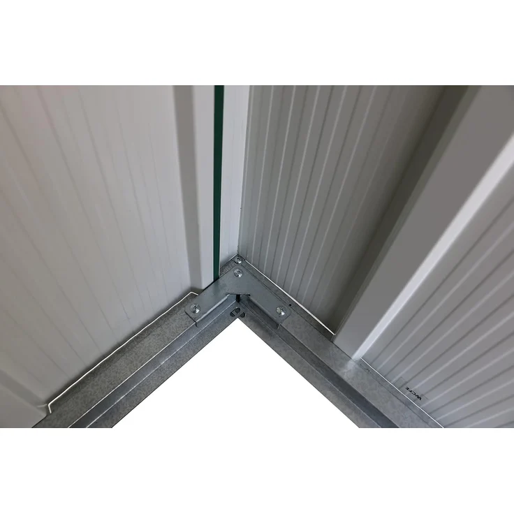Duramax ECO 5x4 (1.56 m²) Metallgerätehaus, feuerverzinktes Metall gerätehaus - Geräteschuppen, verstärkte Dachkonstruktion, wartungsfreier und wetterfester Metallschuppen, Grün – Bild 10