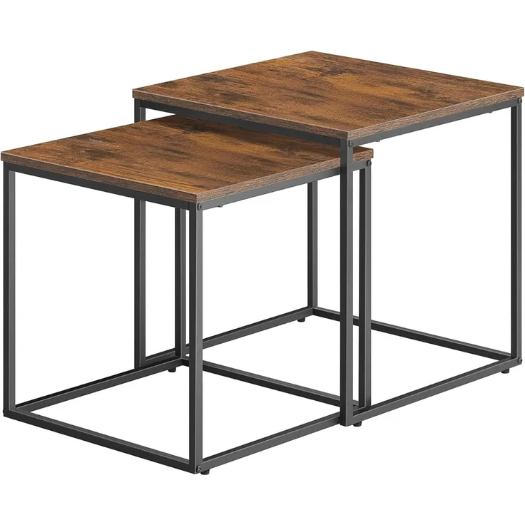 Best for Home Beistelltisch Best For Home, Quadratisches Couchtisch Set – Stilvoll & Platzsparend