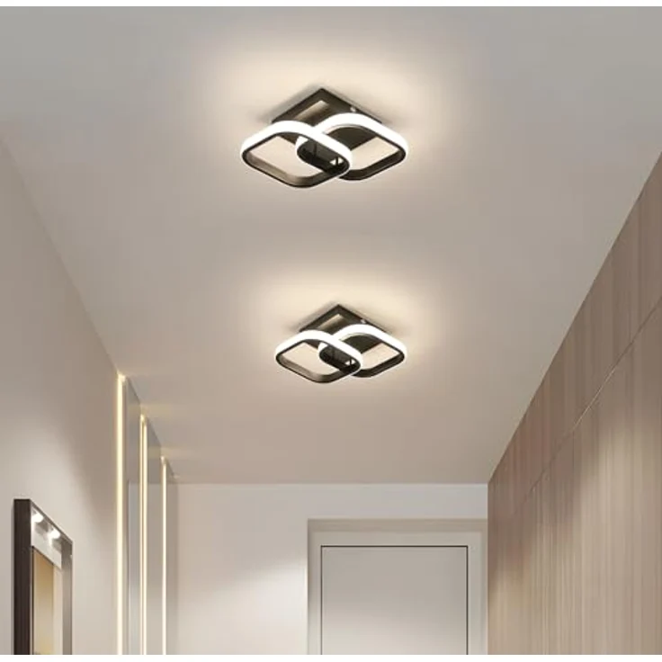Goeco LED Deckenleuchte Innen 22W 3000K/4500K/6500K, Schwarz – Bild 5