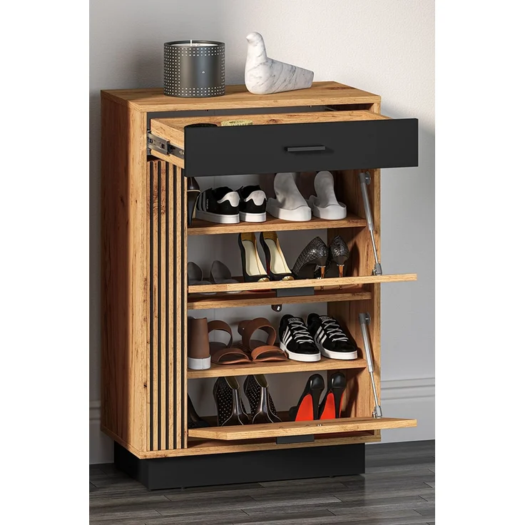 Flur Schuhschrank in Gold Craft Eiche VINICA-131 – Bild 2