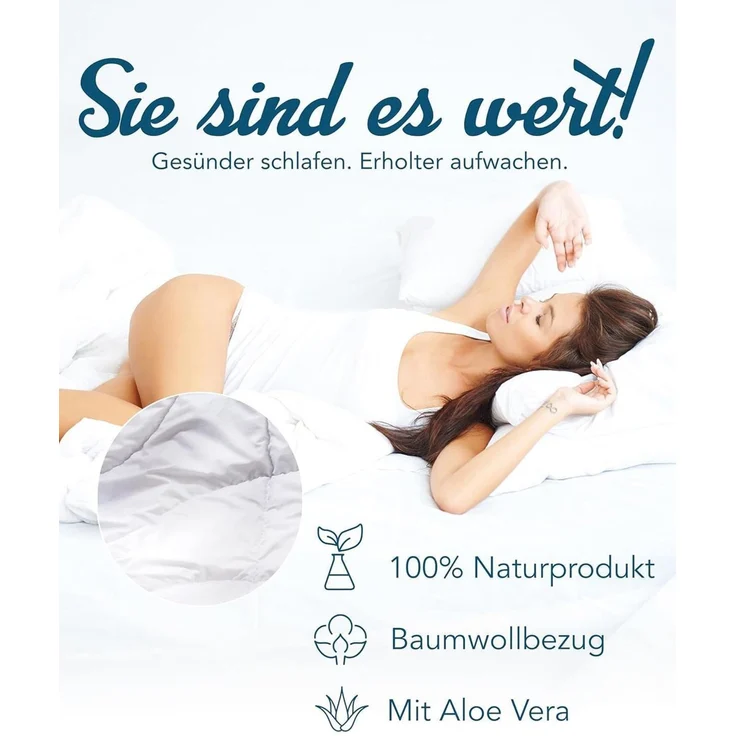 Sommerbett 100% Kamelhaar Bettdecke Sommerdecke Kamelhaardecke 155x220 – Bild 4