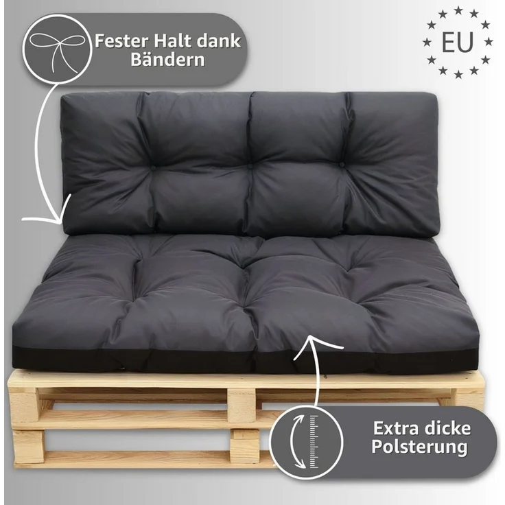Amazinggirl Palettenkissen Outdoor Kissen Auflagen für Paletten Europaletten und Palettensofa – Bild 3