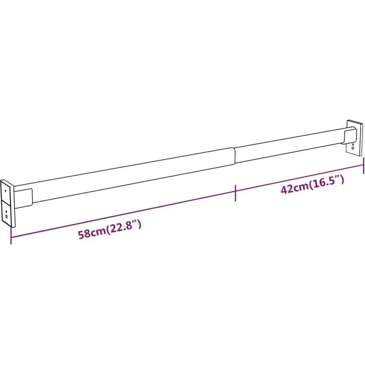 vidaXL Teleskop-Kleiderstangen 4 Stk. Silbern 58-100 cm 3102979 – Bild 6