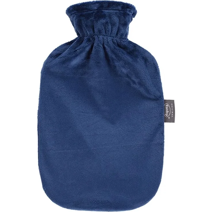 Fashy Wärmflasche mit Fleecebezug marine 2 L