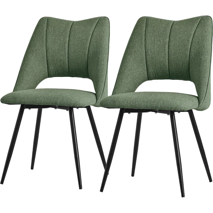 ML-DESIGN Stuhl Esszimmerstühle mit Rückenlehne moderne Design Lounge Küchenstühle (2 St), Ergonomischer Sessel Grün Wohnzimmerstuhl Polsterstuhl