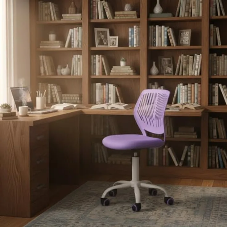 FurnitureR Bürostuhl Drehstuhl Höhenverstellbar 360 Grad Drehung Stoffbezug SGS Gaslift 130kg PP Rücken PU Rollen