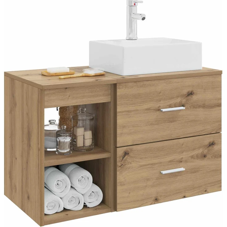 vidaXL Badezimmerschrank-Set 2 stk. Artisan-Eiche 79,5 x 41 x 79,5 cm 3403895 – Bild 3