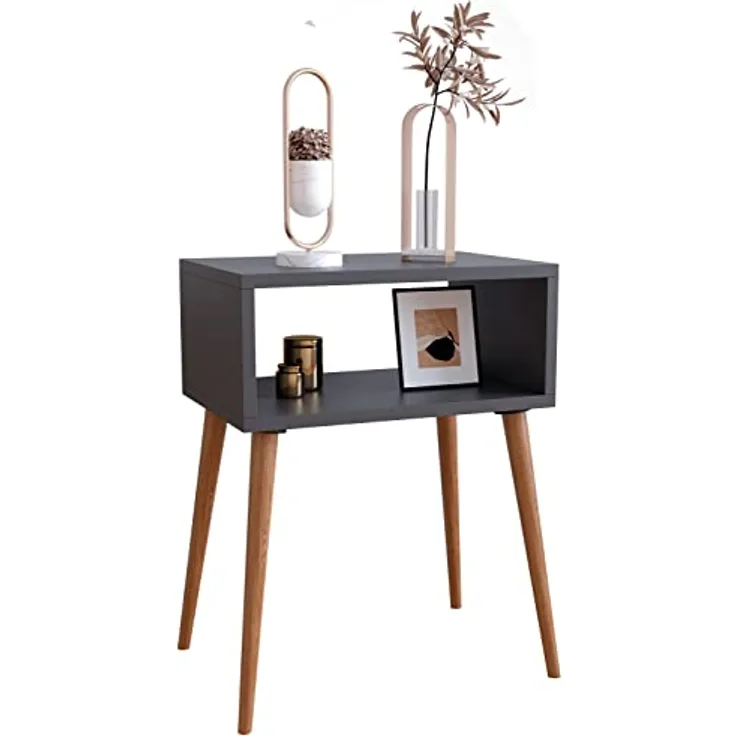 VCM Nachttisch Singol, skandinavisches Design mit offenem Fach, 45 x 30 x 60 cm