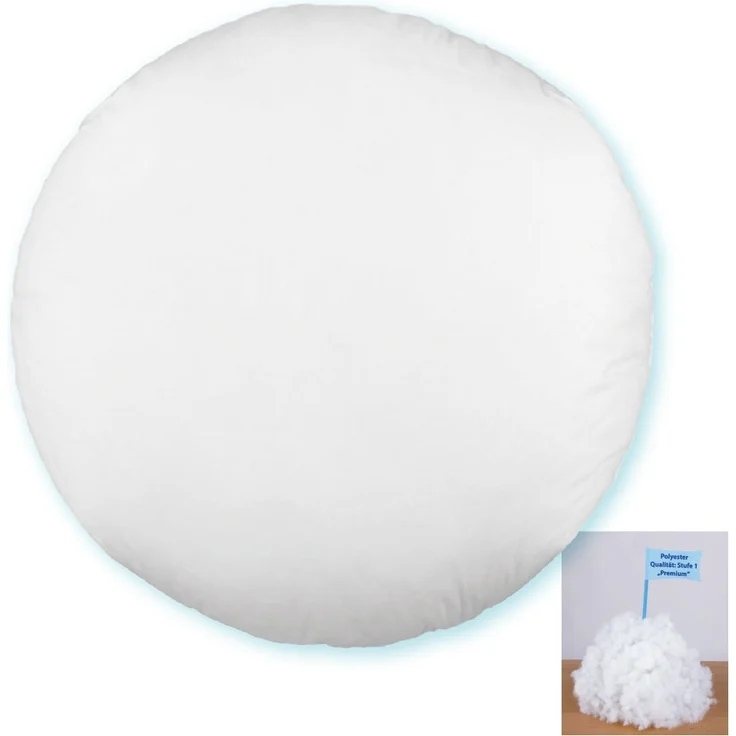 Arsvita Füllkissen Kissenfüllung mit Feder,Polyester Füllung Ø 50 cm Polyester - Premiumfüllung – Bild 3