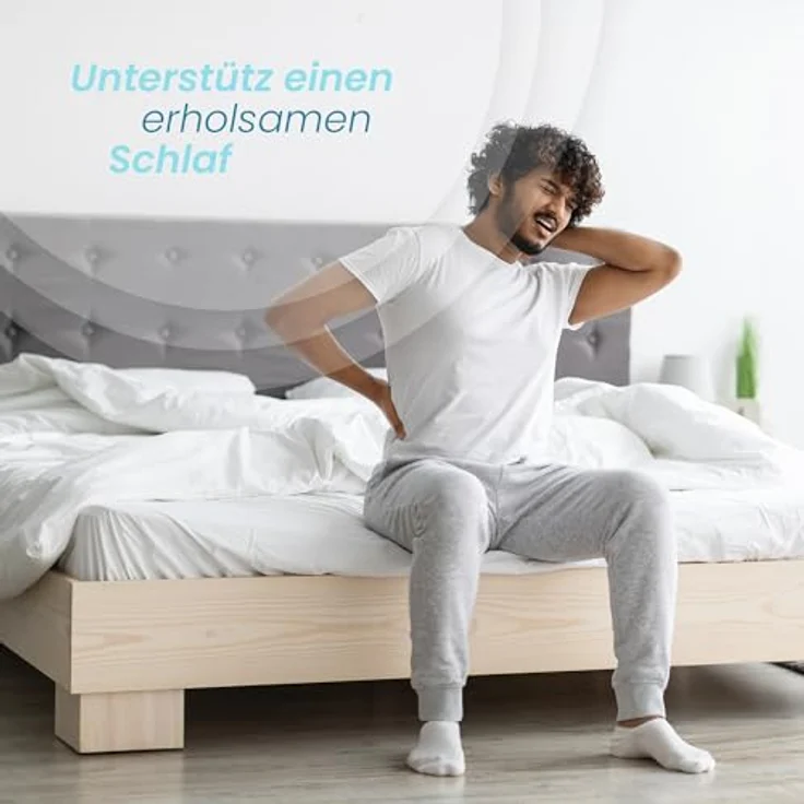 Bestlivings Nackenstützkissen "Silver-Protect" Bezug, Füllung: Polyurethan, Bezug: Polyester, Seitenschläfer, Rückenschläfer, Bauchschläfer, Memory Foam Nackenkissen (Nackenstützkissen 60x30cm) Viscoelastisch – Bild 9