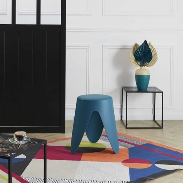 HOME DECO FACTORY, HD0297, Eve Duck Blue Hocker, Les P'Tits Prix, Zeitgenössisch, Möbel, Sitz, Bank und Hocker, 30x46x30 cm, Sitzhöhe 46 cm, Duck Blue – Bild 2
