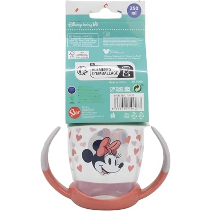 Disney Minnie Mouse Trinklernbecher 270 ml – Kinderbecher mit weichem Silikonaufsatz – Bild 5