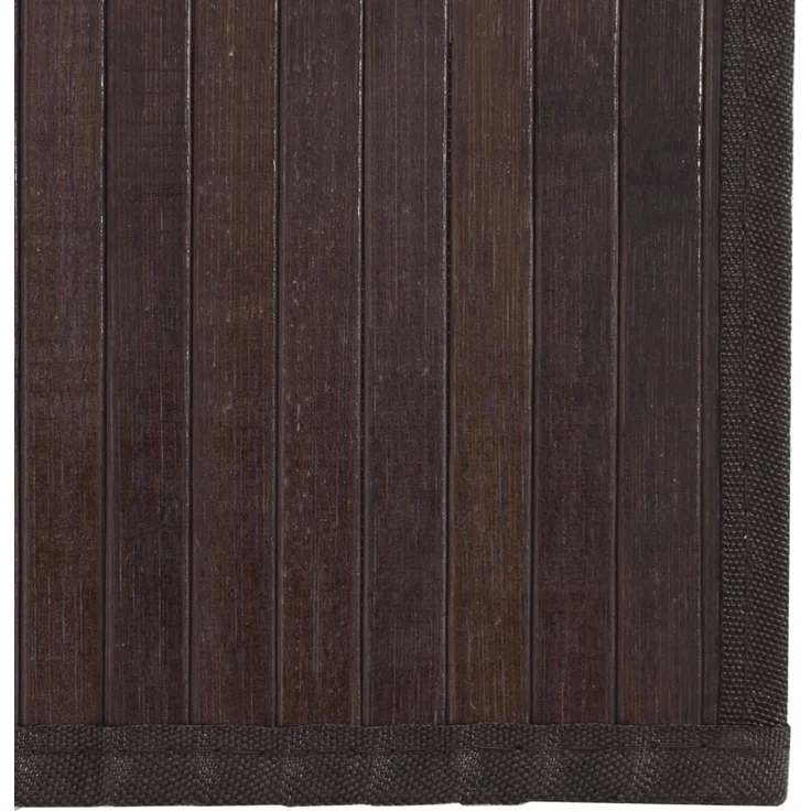 vidaXL Teppich Quadratisch Dunkelbraun 100x100 cm Bambus 376941 – Bild 5