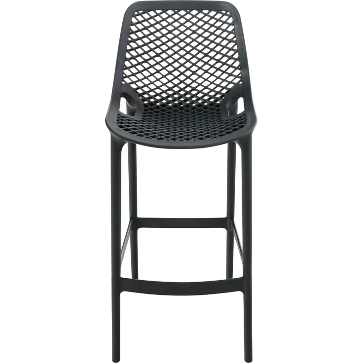DELUKE® Barhocker modern Dunkelgrau LORL - Kunststoff, 105x45x53cm Barhocker mit Lehne Tresenhocker Barstuhl Küchenhocker Thekenhocker hoher Stuhl – Bild 2