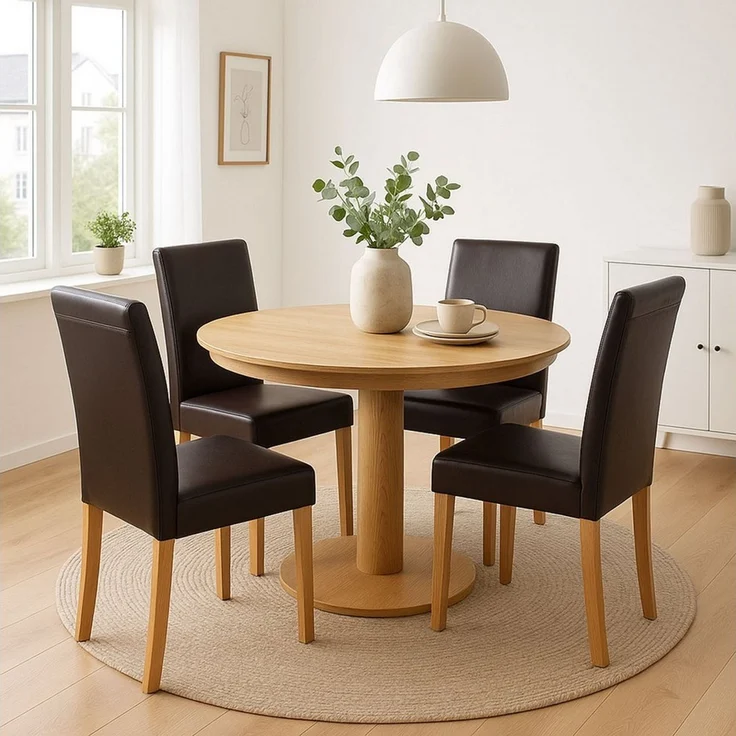 MCW Esszimmerstuhl Littau-4 (Set, 4 St), 4er-Set, Rutschfest durch Kunststoff-Bodenschoner, hohe Rückenlehne – Bild 2