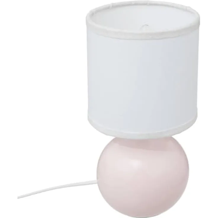 Atmosphera for Kids Nachttischlampe 25 cm, Rosa Keramik mit gemütlicher Beleuchtung