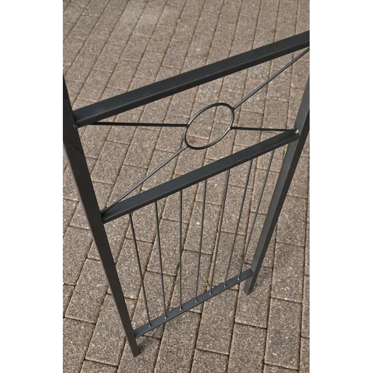 Rosenbogen ERNST - 110x40x235cm, Metall, Schwarz | Rankhilfe Rosen Rankgitter Gartendekoration – Bild 7