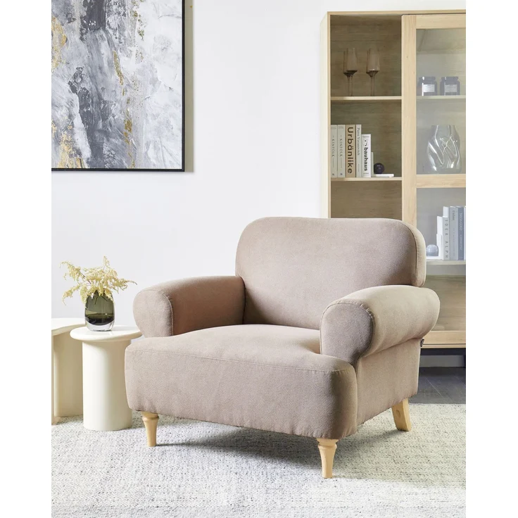 Sessel KIBERG Stoff Taupe – Bild 3