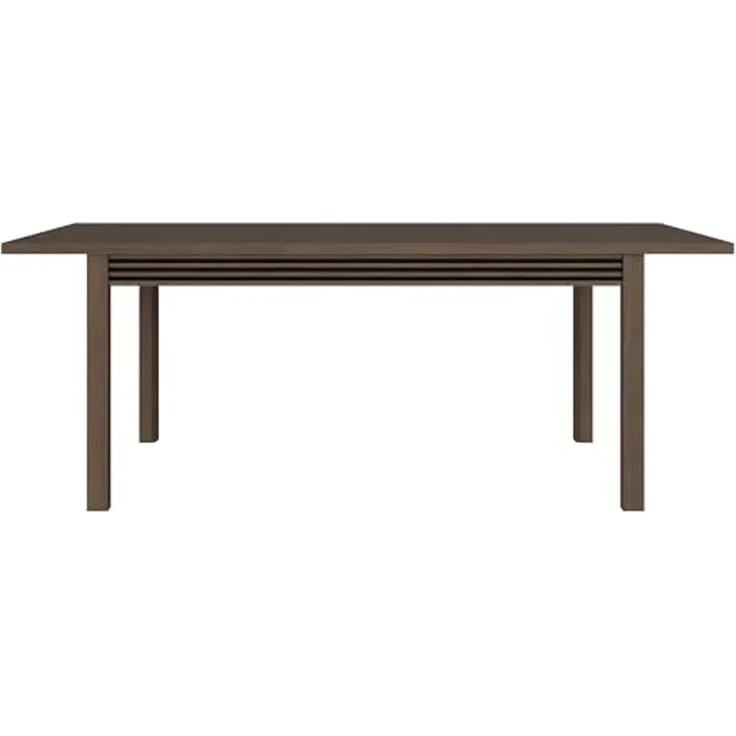 Forte EUFEMIUS Esstisch 160, moderner Esstisch ausziehbar, Holzwerkstoff, Dunkelbraun|Schwarz Eiche Holzdekor, 160,4 cm (207 cm) breit x 76,6 cm hoch x 90 cm tief – Bild 4