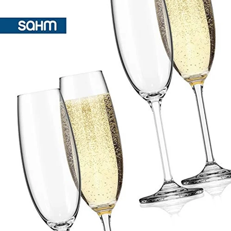 SAHM Sektglas Sektgläser Set 6 teilig- 220ml Sektglas - Prosecco Gläser, Edles Glas, 100% recyclebar – Bild 6