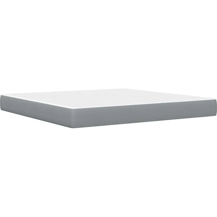 vidaXL Bettgestell mit Matratze Hellgrau 180 x 200 cm Stoff 3415265 – Bild 5