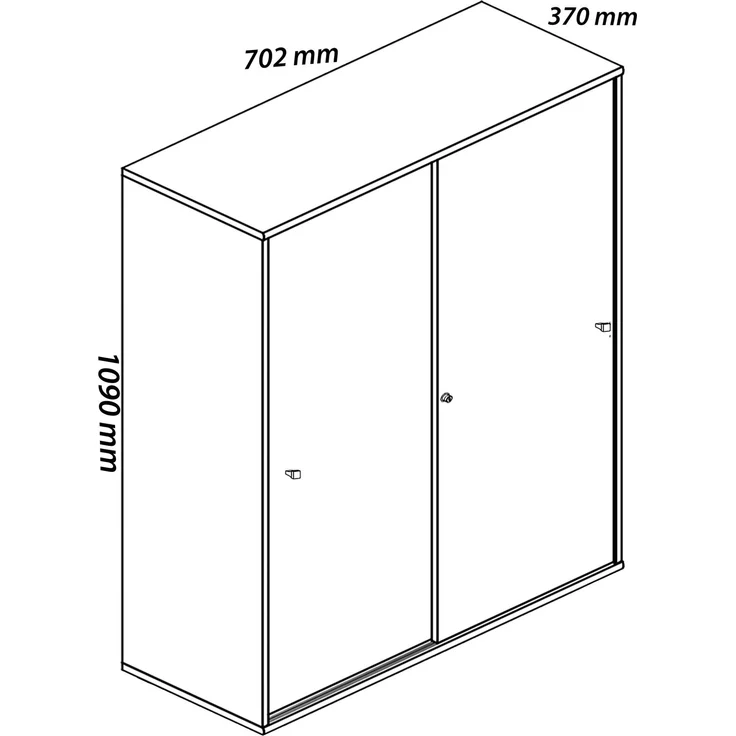 VCM Büroschrank Lona 919582 Anthrazit / Honig-Eiche B. 70 x H. 111 x T. 40 cm – Bild 3