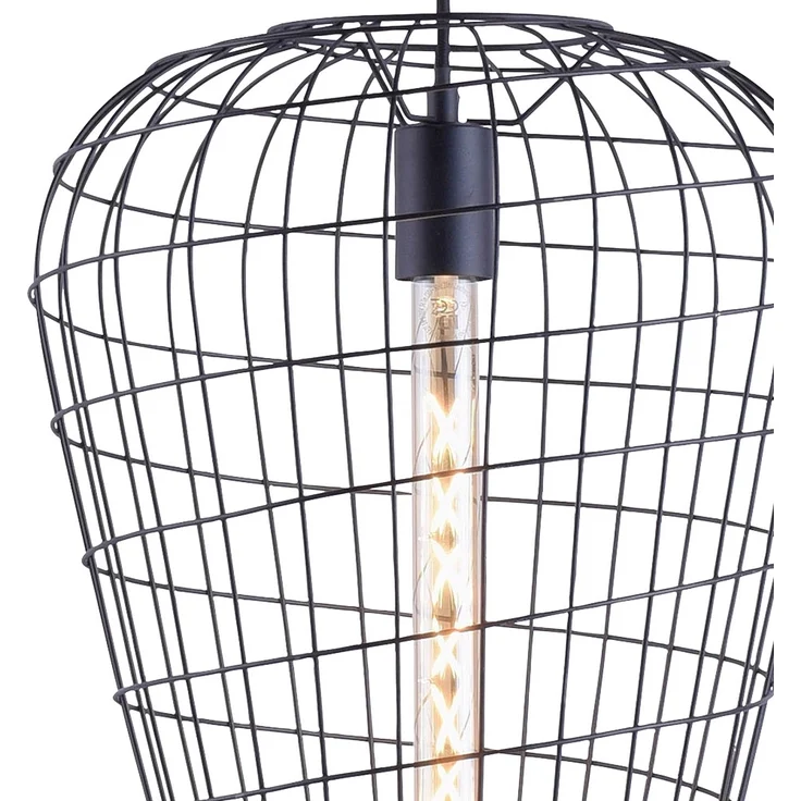 Hängeleuchte, Käfig-Optik, schwarz, 35 cm – Bild 8