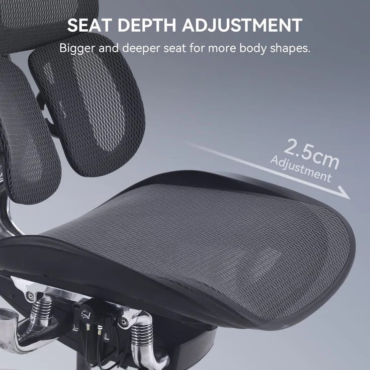 Sihoo 'Doro S300' ergonomischer Schreibtischstuhl, 124,5 x 76 cm, in Schwarz – Bild 10