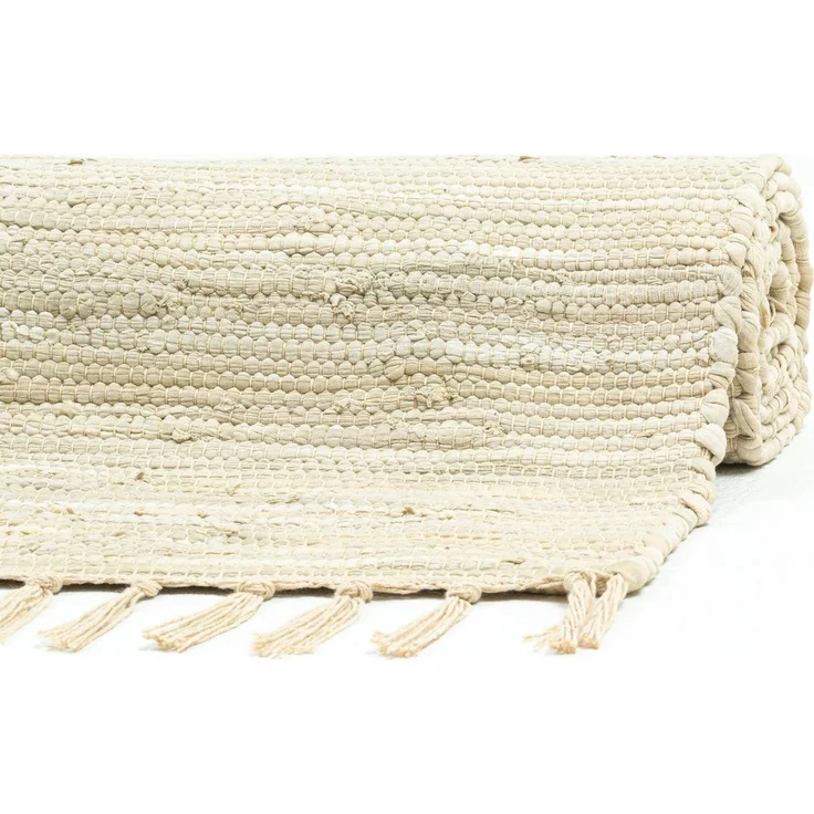 THEKO Teppich Happy Cotton Fleckerl, handgewebt, rechteckig, Höhe: 5 mm, Flachgewebe, reine Baumwolle, meliert, mit Fransen, auch als Läufer – Bild 4