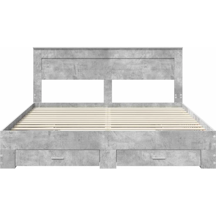 vidaXL Bettrahmen mit Schubladen mit Kopfteil Holzwerkstoff 3409955 – Bild 5